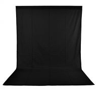 Neewer 6x9 feet/1.8x2.8 meters Photo Studio 100 Percent Pure Muslin Collapsible Backdrop Background for Photography, Video and Television (Background Only) - Black