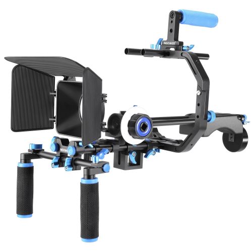 니워 Neewer Film Movie Video Making System Kit for Canon Nikon Sony and Other DSLR Cameras Video Camcorders, includes: C-shaped Bracket,Handle Grip,15mm Rod,Matte Box,Follow Focus,Shoul