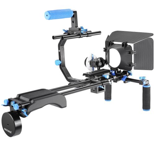 니워 Neewer Film Movie Video Making System Kit for Canon Nikon Sony and Other DSLR Cameras Video Camcorders, includes: C-shaped Bracket,Handle Grip,15mm Rod,Matte Box,Follow Focus,Shoul