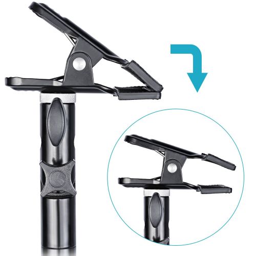 니워 Neewer 2 PCS Photo Studio Heavy Duty Metal Clamp Holder with 5/8 Light Stand Attachment for Reflector