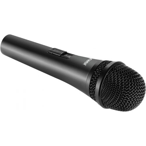 니워 Neewer Cardioid Dynamic Microphone with XLR Male to XLR Female Cable, Rigid Metal Construction for Professional Musical Instrument Pickup, Vocals, Broadcasting, Speech, Black (NW-0