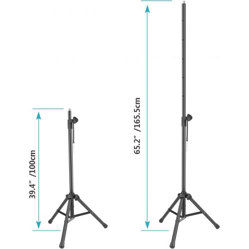 니워 Neewer NW002-1 Wind Screen Bracket Stand with Aluminum Tube, Non-slip Feet, Adjustable Height, 65.2 inches/165.5 centimeters Stand Suitable for Supporting Acoustic Isolation Shield