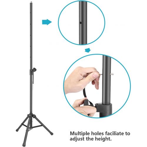 니워 Neewer NW002-1 Wind Screen Bracket Stand with Aluminum Tube, Non-slip Feet, Adjustable Height, 65.2 inches/165.5 centimeters Stand Suitable for Supporting Acoustic Isolation Shield