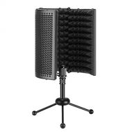 Neewer NW-13 Foldable Compact Microphone Isolation Shield with Tripod Stand, Studio Mic Sound Absorbing Foam Reflector for Sound Recording, Podcasts, Broadcasting (Mic and Shock Mo