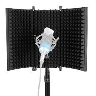 Neewer Professional Studio Recording Microphone Isolation Shield. High Density Absorbent Foam is Used to Filter Vocal. Compatible with Blue Yeti and Any Condenser Microphone Record