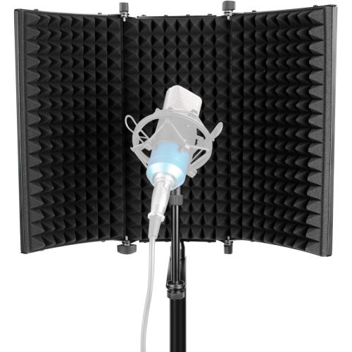 니워 Neewer Professional Studio Recording Microphone Isolation Shield. High Density Absorbent Foam is Used to Filter Vocal. Compatible with Blue Yeti and Any Condenser Microphone Record