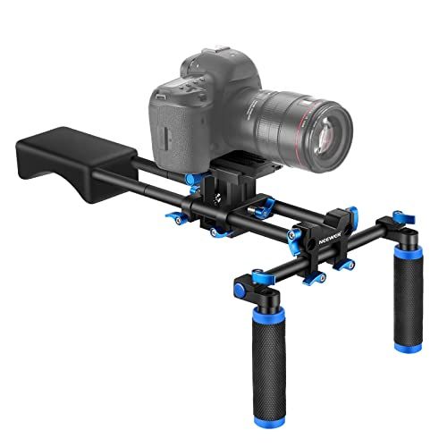 니워 Neewer Camera Shoulder Rig, Video Film Making System Kit for DSLR Camera and Camcorder with Soft Rubber Shoulder Pad and Dual Hand Grips, Compatible with Canon/Nikon/Sony/Pentax/Fu