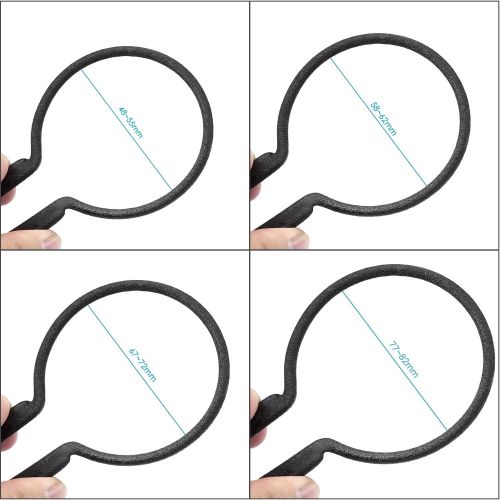 니워 Neewer 4 Packs (8 Pieces) Camera Lens Filter Wrench Kit, Metal Rubber-Coated Remover, Fit 48-55,58-62,67-72,77-82 mm Lens Thread for Canon,Nikon,Sony,Pentax,Fujifilm,Olympus and Ot