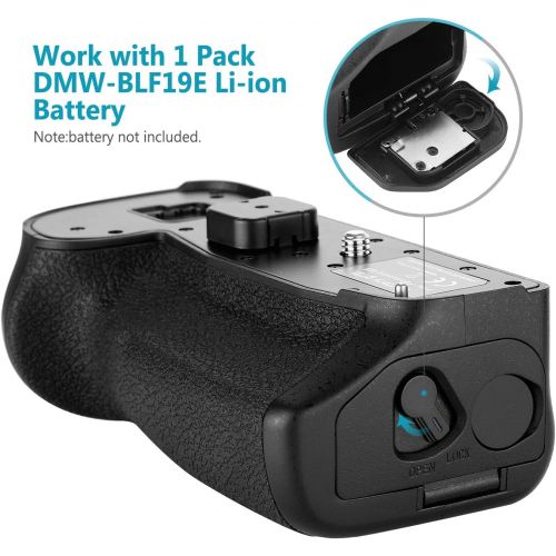 니워 Neewer Battery Grip Compatible with Panasonic Lumix G9 Camera Replacement for DMW-BGG9 with Shutter Release Focus Point Control Joystick Work with 1 DMW-BLF19E Li-ion Battery (Batt