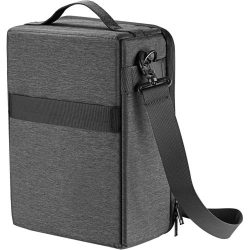 니워 Neewer NW140S Waterproof Camera and Lens Storage Carrying Case 8.7x5.9x12.6 inches Soft Padded Bag for Canon Nikon Sony DSLR, 4 Lens or Flash, Trigger, Battery Accessories(Grey)