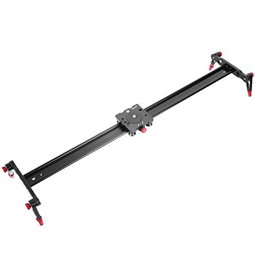 니워 Neewer Aluminum Alloy Camera Track Slider Video Stabilizer Rail with 4 Bearings for DSLR Camera DV Video Camcorder Film Photography, Loads up to 17.5 pounds/8 kilograms (120cm)