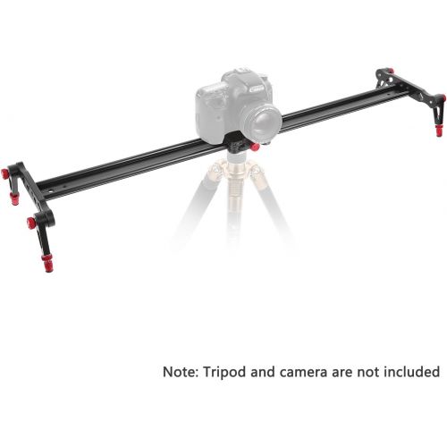 니워 Neewer Aluminum Alloy Camera Track Slider Video Stabilizer Rail with 4 Bearings for DSLR Camera DV Video Camcorder Film Photography, Loads up to 17.5 pounds/8 kilograms (120cm)