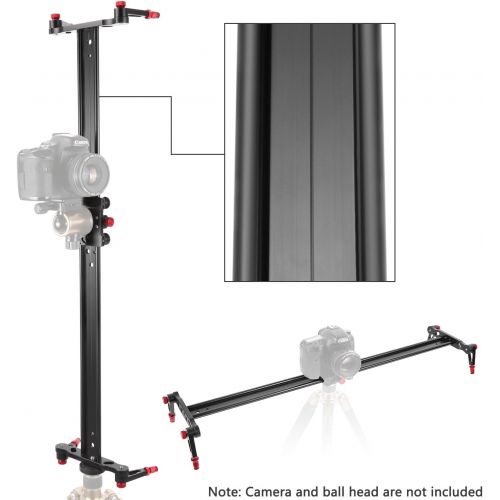 니워 Neewer Aluminum Alloy Camera Track Slider Video Stabilizer Rail with 4 Bearings for DSLR Camera DV Video Camcorder Film Photography, Loads up to 17.5 pounds/8 kilograms (120cm)