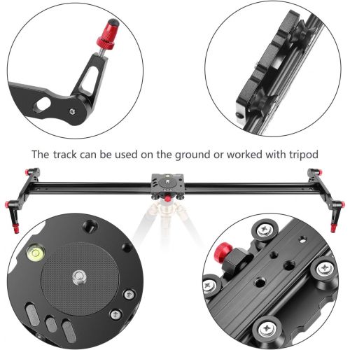 니워 Neewer Aluminum Alloy Camera Track Slider Video Stabilizer Rail with 4 Bearings for DSLR Camera DV Video Camcorder Film Photography, Loads up to 17.5 pounds/8 kilograms (120cm)