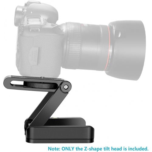 니워 Neewer Z Flex Tilt Ball Head with Quick Shoe QR Plate Camera Bracket Aluminum Alloy with Bubble Level for Canon Nikon Sony Camcorder Tripod Slide Guide