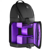Neewer Professional Sling Camera Storage Bag Durable Waterproof and Tear Proof Black Carrying Backpack Case for DSLR Camera, Lens & Accessories (Purple Interior)