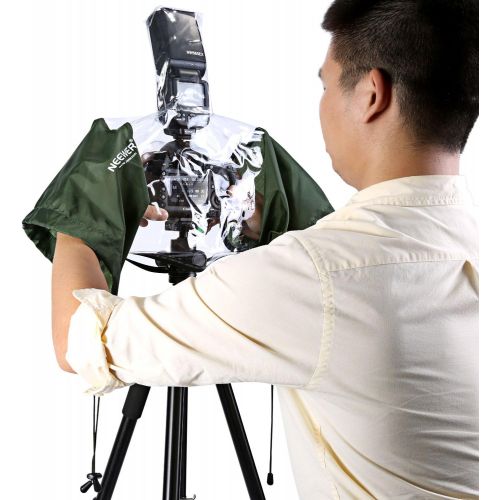 니워 Neewer Professional Camera Protector Rain Cover for Canon Rebel T5i T4i T3i,EOS 1100D 1000D 700D 650D 600D,Nikon D7100 D7000 D5200 D5100 D5000,Pentax K-5II,K-50,K-30 DSLR Camera(G