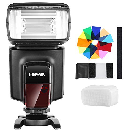 니워 Neewer TT560 Flash Speedlite with 12 Color Filters and Hard Diffuser Kit for Canon Nikon Panasonic Olympus Pentax and Other DSLR Cameras