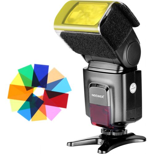 니워 Neewer TT560 Flash Speedlite with 12 Color Filters and Hard Diffuser Kit for Canon Nikon Panasonic Olympus Pentax and Other DSLR Cameras