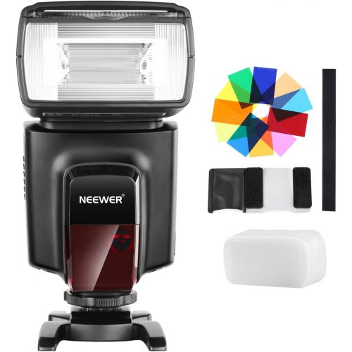 니워 Neewer TT560 Flash Speedlite with 12 Color Filters and Hard Diffuser Kit for Canon Nikon Panasonic Olympus Pentax and Other DSLR Cameras