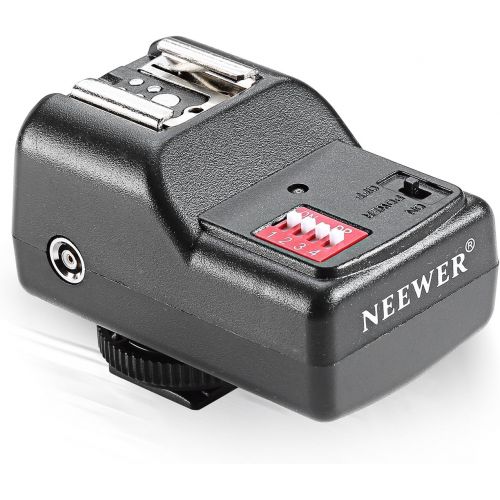 니워 Neewer 16 Channel Wireless Remote Flash Trigger and 2.5mm PC Receiver for Compatible with Canon 580EX II 580EX 550EX 540EZ Nikon SB900 SB800 SB600 SB28 Neewer TT860 TT850 TT560 Oly