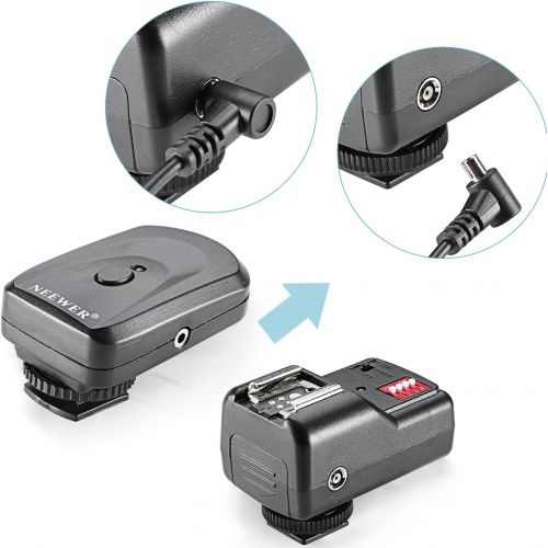 니워 Neewer 16 Channel Wireless Remote Flash Trigger and 2.5mm PC Receiver for Compatible with Canon 580EX II 580EX 550EX 540EZ Nikon SB900 SB800 SB600 SB28 Neewer TT860 TT850 TT560 Oly