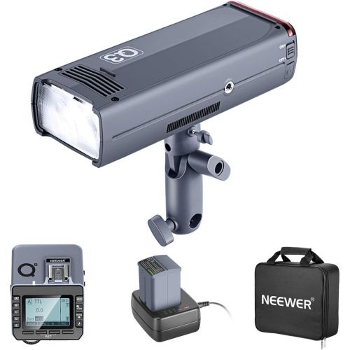 니워 Neewer 200Ws 2.4G TTL Flash Strobe Compatible with Nikon DSLR Cameras, 1/8000 HSS Cordless Monolight with Q-N Wireless Trigger, 3200mAh Battery to Cover 500 Full Power Flashes Recy