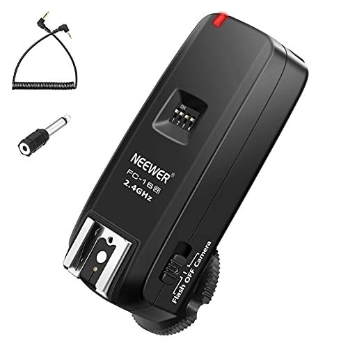 니워 Neewer FC-16 2.4G 16 Channels Wireless Remote Flash Receiver Compatible with Canon Nikon DSLR Cameras and Sony A9II A9 A7RIV A7RIII A7RII A7R A7III A7II A7 A7SII A7S A6600 A6500 Mi