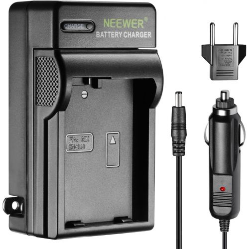 니워 Neewer LED Battery Charger for Nikon EN-EL14 with US Plug EU Plug Adapter Car Charger Adapter, Fit Nikon D3200 D3100 D5200 D5100 D5300 DSLR Coolpix P7800 P7000 P7100 Digital Camera