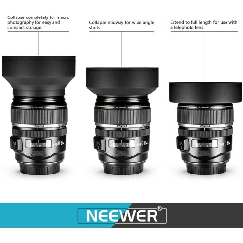 니워 Neewer 58MM Complete Lens Filter Accessory Kit for Lenses with 58MM Filter Size: UV CPL FLD Filter Set + Macro Close Up Set (+1 +2 +4 +10) + ND Filter Set (ND2 ND4 ND8) + Other