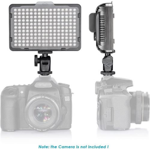 니워 Neewer Dimmable 176 LED Video Light on Camera LED Panel with 2200mAh Li-ion Battery and Charger for Canon, Nikon, Samsung, Olympus and Other Digital SLR Cameras for Photo Studio Vi