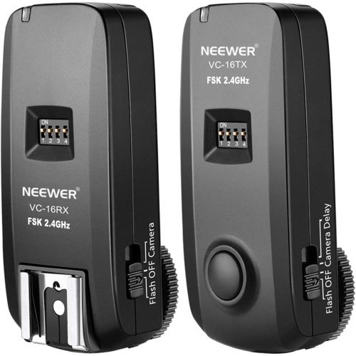 니워 Neewer 3-in-1 16 Channels 2.4G Wireless Remote Flash Trigger with N1 and N3 Shutter Cables for Nikon DSLR Cameras Such as D7100, D7000,D800,D700,D600,D90,Speedlite Flash,VISION4 St
