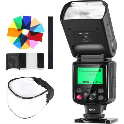 니워 Neewer 750II TTL Speedlite Flash Kit with Hard Diffuser, 12 Color Filters, Microfiber Cleaning Cloth for Nikon D7200 D7100 D7000 D5500 D5300 D5200 D5100 D5000 D3300 D3200 and Other