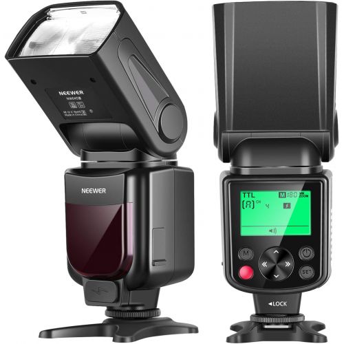 니워 Neewer NW645-N TTL Slave GN58 Camera Flash Speedlite, HSS 1/8000s with LCD Display Compatible with Nikon DSLRs D810/D800/D750/D700/D610/D600/D7500/D7200/D7100/D7000/D5500/D5300/D90