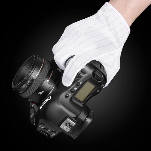 니워 Neewer 3-in-1 DSLR Camera Cleaning Kit - 1 Pair Anti-Static Gloves, Lens Brush, and Microfiber Cleaning Cloth for Canon Nikon Sony Panasonic Olympus Cameras and Camcorder Lens
