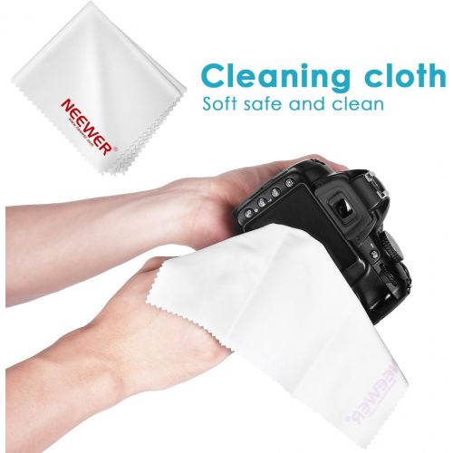 니워 Neewer 3-in-1 DSLR Camera Cleaning Kit - 1 Pair Anti-Static Gloves, Lens Brush, and Microfiber Cleaning Cloth for Canon Nikon Sony Panasonic Olympus Cameras and Camcorder Lens