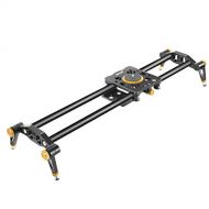 Neewer 47.2 inches/120 Centimeters Carbon Fiber Camera Track Slider Video Stabilizer Rail with 6 Bearings for DSLR Camera DV Video Camcorder Film Photography, Load up to 17.5 pound