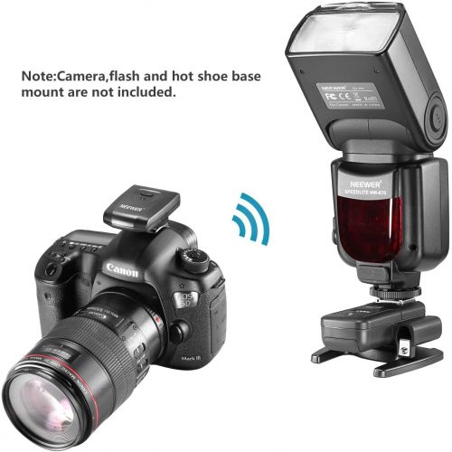 니워 Neewer 16 Channels Wireless Radio Flash Speedlite Studio Trigger Set, Including (1) Transmitter and (4) Receivers, Fit for Canon Nikon Pentax Olympus Panasonic DSLR Cameras (CT-16)