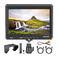 Neewer F100 7inch Camera Field Monitor HD Video Assist IPS 1280x800 4K HDMI Input 1080p with Sunshade and Ball Head for DSLR Cameras, Handheld Stabilizer, Film Video Making Rig (Ba