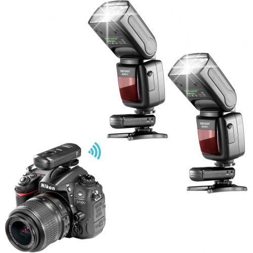 니워 Neewer 2 Packs NW561 Flash Speedlite Kit for Canon Nikon Panasonic Olympus Pentax Fijifilm and Sony Mi Hot Shoe Cameras with 2.4G Wireless Trigger