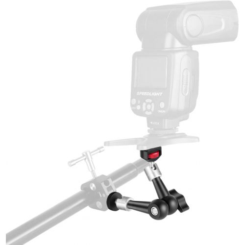 니워 Neewer 7 inches Adjustable Friction Articulating Magic Arm with Both 1/4-inch Thread Screw Compatible with DSLR Camera Rig, LED Light, Field Monitor and Flash, etc Load up to 4lbs/