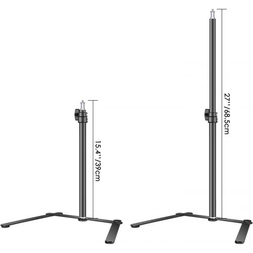 니워 Neewer Tabletop Light Stand Base for LED Panel and Ring Light, 15.4-27 inches Adjustable Support Bracket for Lights up to 14 inches Only Suitable for Portrait, YouTube Photography