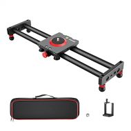 Neewer Camera Slider Carbon Fiber Dolly Rail, 16/40cm with 4 Bearings, Compatible with 13 13 Pro 13 Pro Max 13 Mini & Android Cell Phones and Mirrorless Cameras, Load up to 2.2lbs/