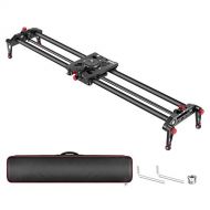 Neewer Camera Slider, 31.5 inches/80 centimeters Carbon Fiber Track Rail Slider Video Stabilizer, Parallax and Panoramic Slide, Angle Follow Focus, for Smartphone DSLR Cameras, Loa