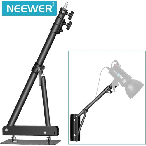 니워 Neewer Wall Mounting Triangle Boom Arm for Ring Light, Monolight, Softbox, Reflector, Umbrella, and Photography Strobe Light, Support 180 Degree Rotation, Max Length 5.9 feet/180cm