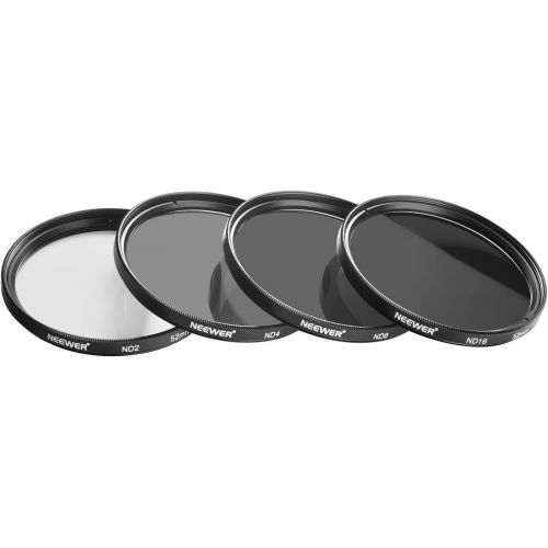 니워 Neewer ND2 / ND4 / ND8 / ND16 Neutral-Density Filter, (52?mm) and Accessory Kit for Nikon D3300, D3100, D3000, D5300, D5200, D5100, D5000, D7000, D7100, DSLR, Lens Pen, Filter Bag