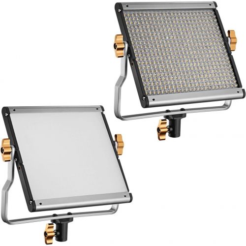 니워 Neewer 2 Packs Dimmable Bi-Color 480 LED Video Light and Stand Lighting Kit Includes: 3200-5600K CRI 96+ LED Panel with U Bracket, 75 inches Light Stand for YouTube Studio Photogra