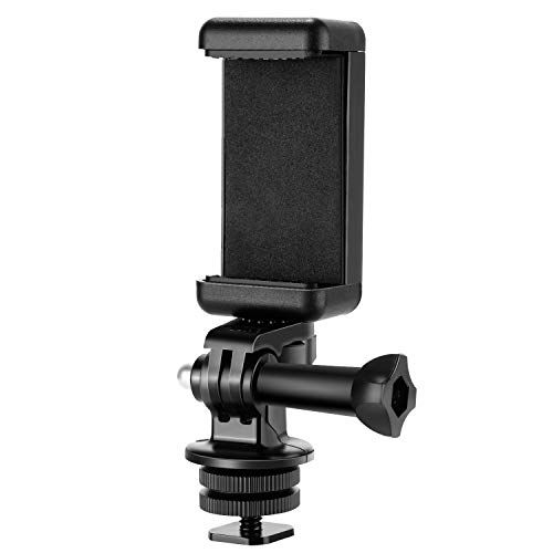 니워 Neewer Phone Holder / Hot Shoe Mount Adapter Kit Compatible with Action Camera GoPro Hero 10 9 8 7 6 5, DJI OSMO Action/Action 2, iPhone13 Pro Max, Samsung, Attaching on DSLR Camer