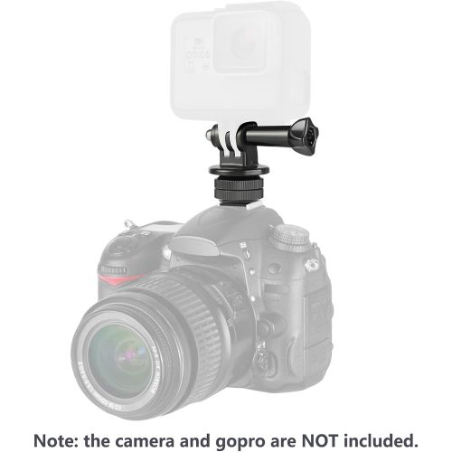 니워 Neewer Phone Holder / Hot Shoe Mount Adapter Kit Compatible with Action Camera GoPro Hero 10 9 8 7 6 5, DJI OSMO Action/Action 2, iPhone13 Pro Max, Samsung, Attaching on DSLR Camer