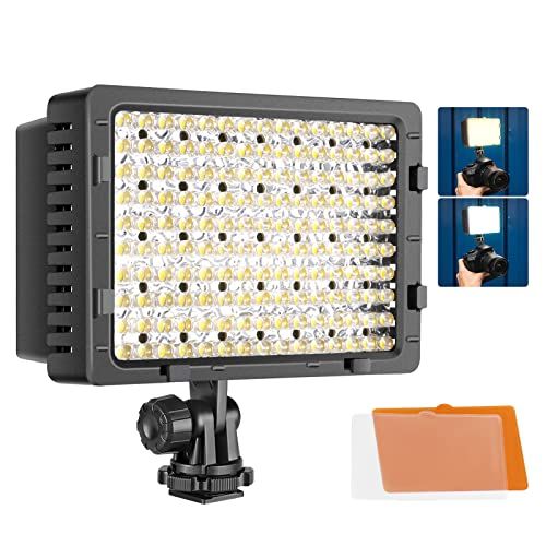 니워 NEEWER 160 LED CN-160 Dimmable Ultra High Power Panel Digital Camera / Camcorder Video Light, LED Light for Canon, Nikon, Pentax, Panasonic,SONY, Samsung and Olympus Digital SLR C